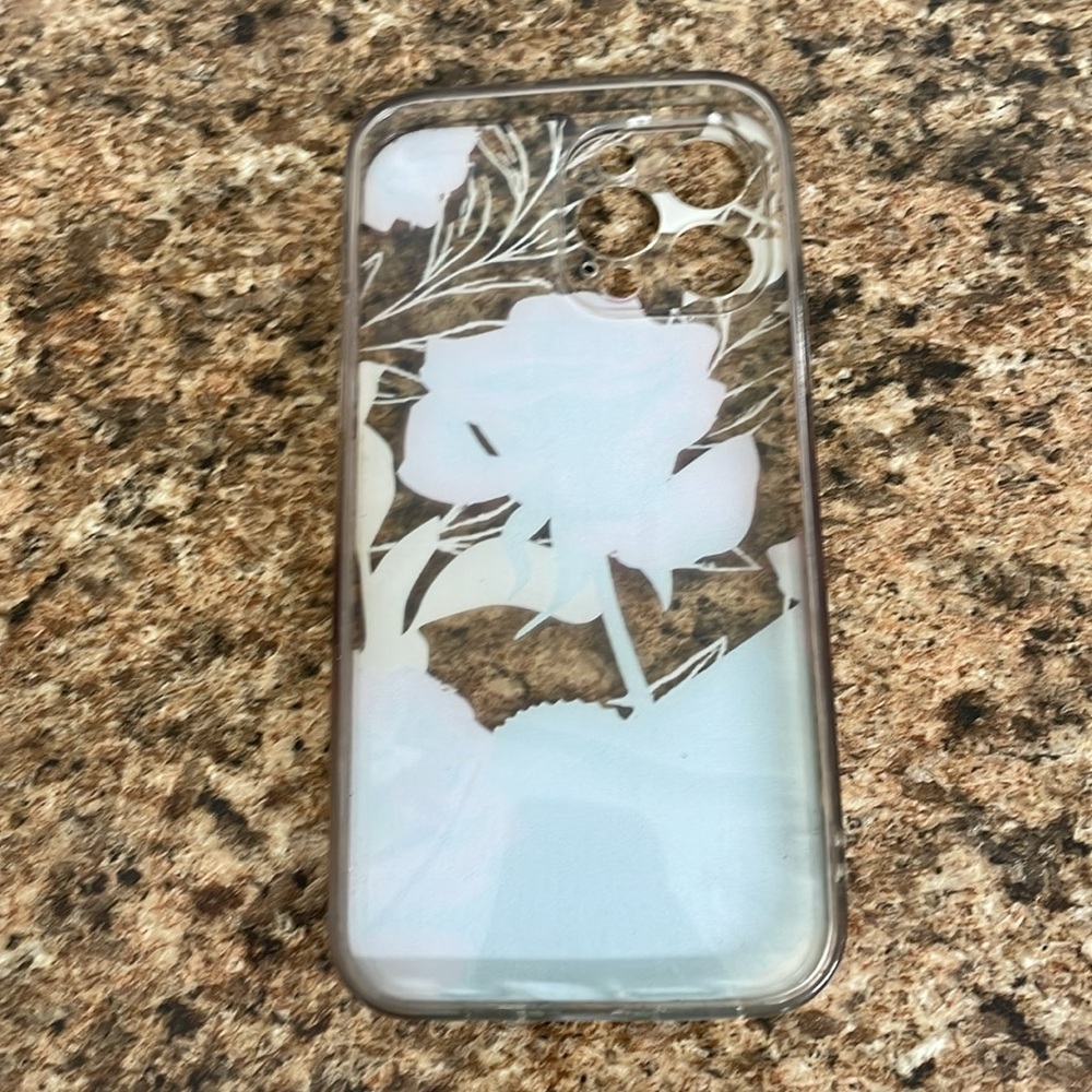 Floral Design Phone Case - Red and Black‎ - Picture 2 of 4
